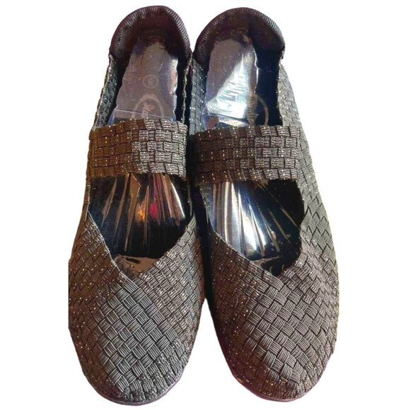 Womens 9 Italina Black Slip-On Comfort Sparkle Shoes New W/Tags - Picture 1 of 6